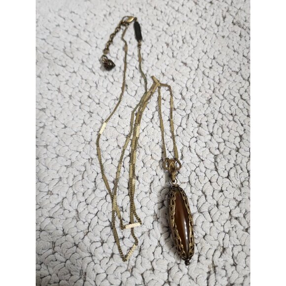 Jan Michaels Victorian Revival Style Pendant Necklace Carnelian Stone Signed - Picture 4 of 16